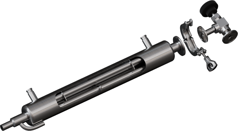 Доохладитель с игольчатым краном